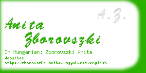 anita zborovszki business card